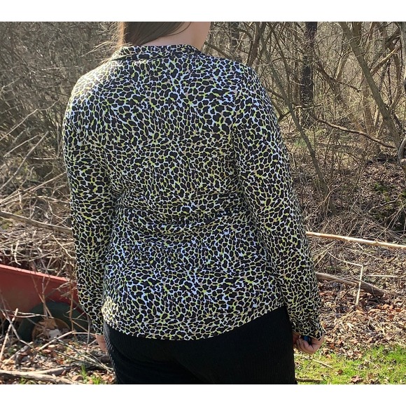 Jokes New York Leopard Print Button Up Size M - Picture 2 of 4